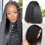 Halle | Skin Melt Lace 2 in 1 Preplucked Human Hair 13x6 Lace Front Wig | WET & WAVY REVERTIBLE WIG