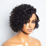 Alexandra | C Part Curly Pixie Cut Preplucked Human Hair Lace Front Wig