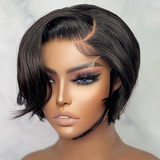 Alva | Side Part Pixie Cut Preplucked Virgin Human Hair Lace Front Wig