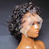 13x4 Pixie Cut Prestyled Preplucked Human Hair Lace Front Wig