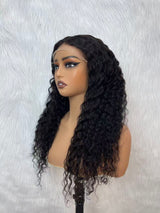 {LAST-PIECE-CLEARANCE} 7x5 Drawstring Transparent Lace Human Hair Curly Wig
