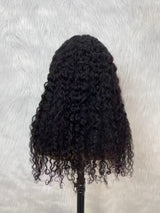 {LAST-PIECE-CLEARANCE} 7x5 Drawstring Transparent Lace Human Hair Curly Wig