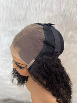 {LAST-PIECE-CLEARANCE} 7x5 Drawstring Transparent Lace Human Hair Curly Wig