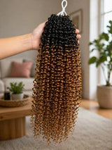 Soft Feather Crochet Braid Ombre Curly Human Hair Extensions