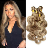 High Quality Human Hair Highlight Colored Bundles Weave Hair Extension