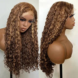 Upgraded 13x6 Fitted Cap Curly Edge Glueless Skin Melt Lace Front Wig Highlight Curly