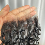 HD Skin Melt Lace Pre-Plucked 4x4/5x5 Lace Closure Human Hair Burmese Curls/Curly (Not Wig)