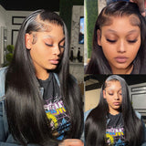 Eileen | 13X6 Deep Parting Lace Front Preplucked Virgin Human Hair Lace Wig | Silky Straight