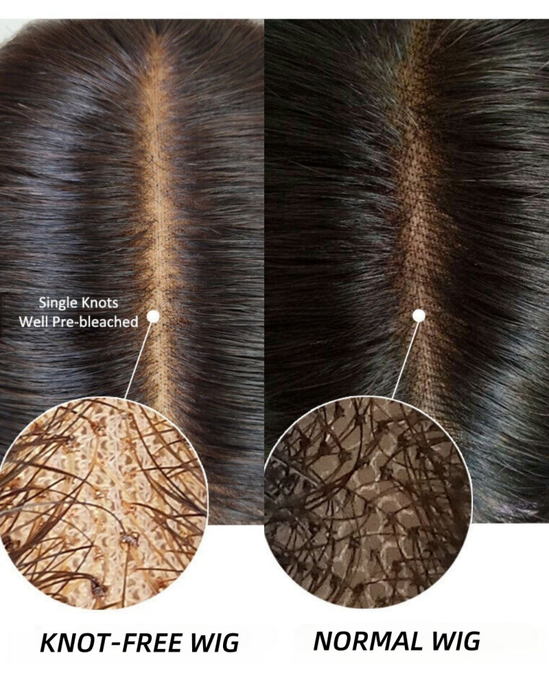 Upgraded Air Cap KNOT-FREE 5x5/13x6 Skin Melt Lace Human Hair Wig Water Wave