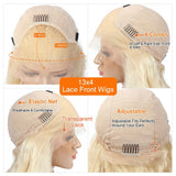 Zarina | P10/613 Platinum Blonde Highlight Human Hair Lace Front Wig