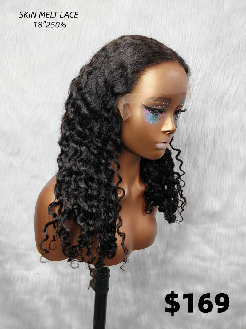 {LAST-PIECE-CLEARANCE} 13x6 Skin Melt Lace Fiited Cap Wavy Lace Front Wig