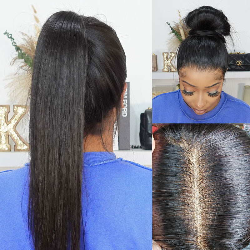Knot-Free 360 HD Skin Melt Lace Invisible Strap 2.0 Upgraded Human Hair Frontal Wig
