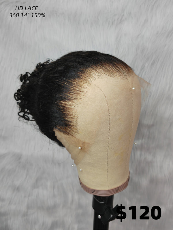{LAST-PIECE-CLEARANCE}  Skin Melt Lace 360 Invisible Strap Human Hair Water Wave Wig