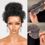 370 Fitted Cap Invisible Strap Skin Melt Lace Frontal Wig | Curly