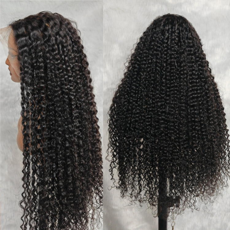 370 Fitted Cap Invisible Strap Skin Melt Lace Frontal Wig | Curly