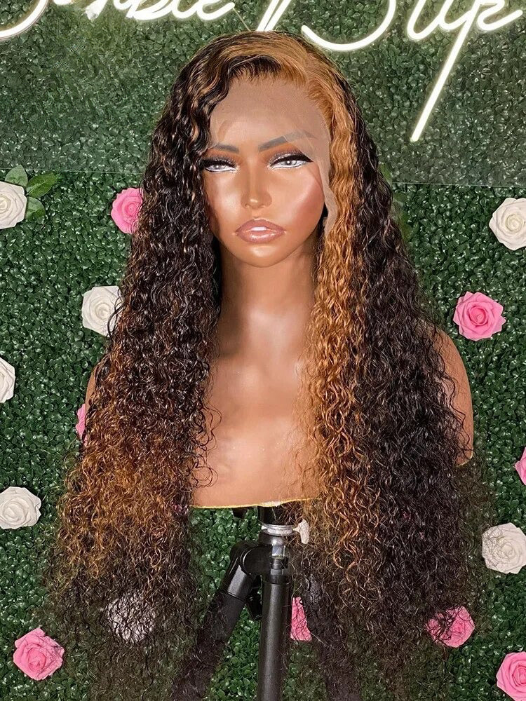 Hanna | 13X6 Lace Front Highlight Water Wave Human Hair Wig