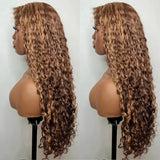 Upgraded 13x6 Fitted Cap Curly Edge Glueless Skin Melt Lace Front Wig Highlight Curly