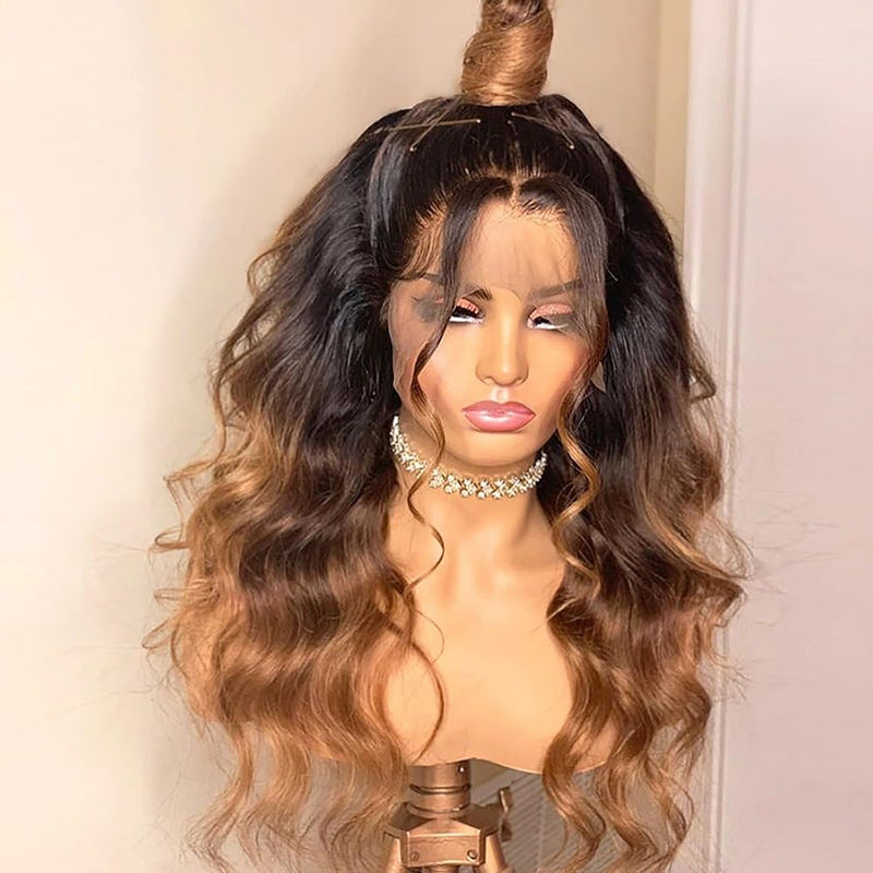 CLEARANCE Imani | 13X6 Lace Front Black Root Ombre Wavy Human Hair Wig