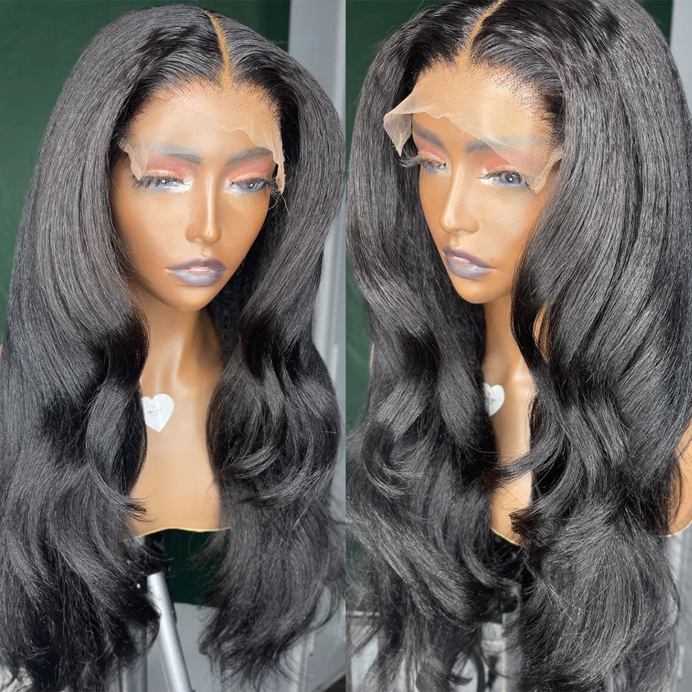 Afsisterwig 5x5 Closure Skin Melt Swiss Lace Wig Glam Wavy