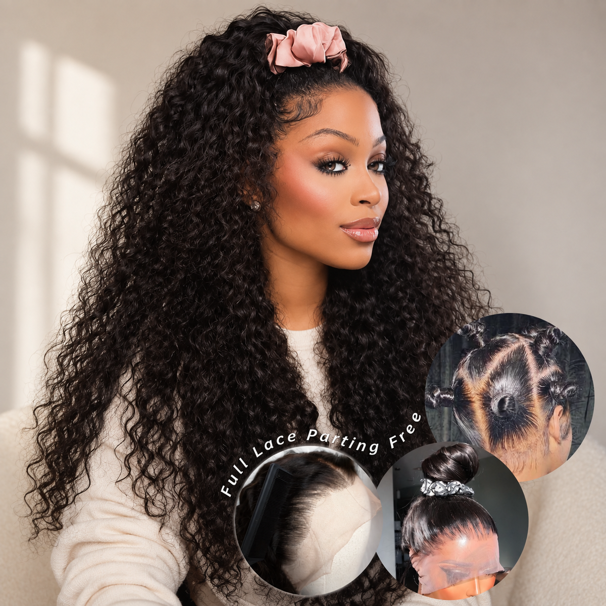 Full Lace 200% Natural Hairline HD/Transparent Human Hair Lace Wig Water Wave