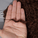 Soft Feather Crochet Braid Brown Kinky Straight Human Hair Extensions