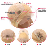 13x4 613 Blonde Balayage Human Hair Lace Wig | Straight Bob
