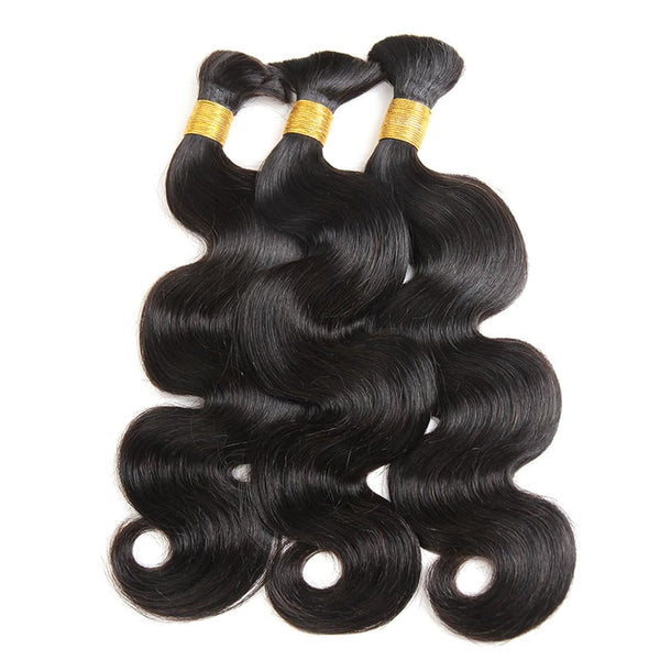 Body Wave Bulk Hair Human Hair Extension For Boho Knotless Braiding