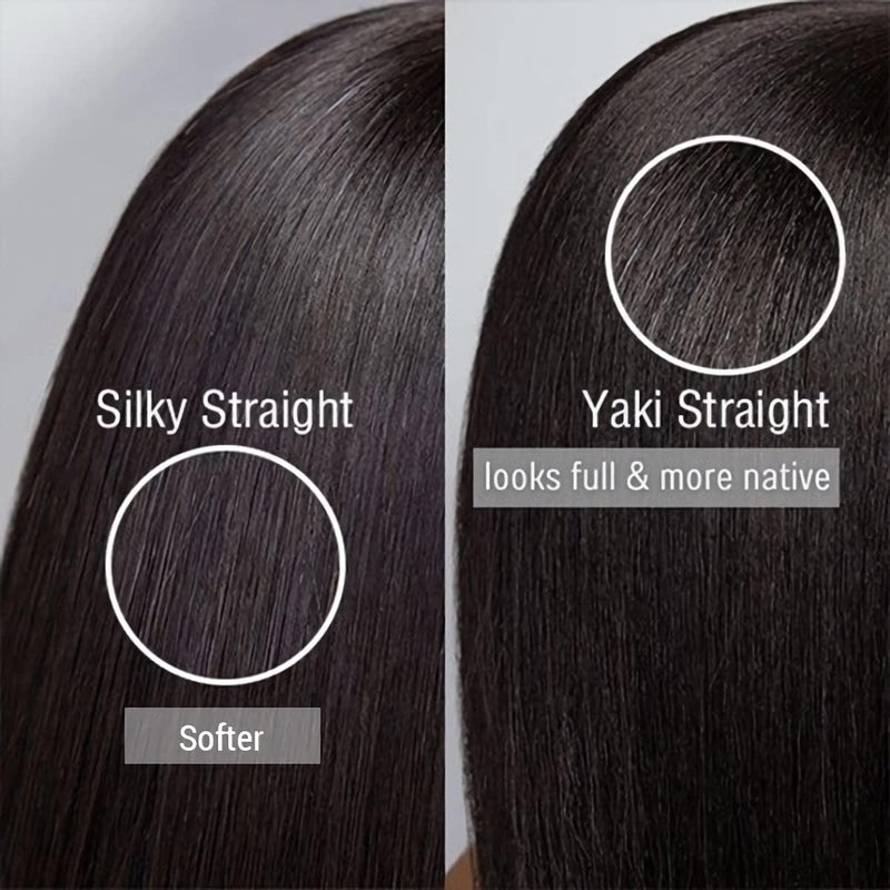 5x5 Closure Preplucked Virgin Human Hair Lace Wig | Side Part Yaki Bob
