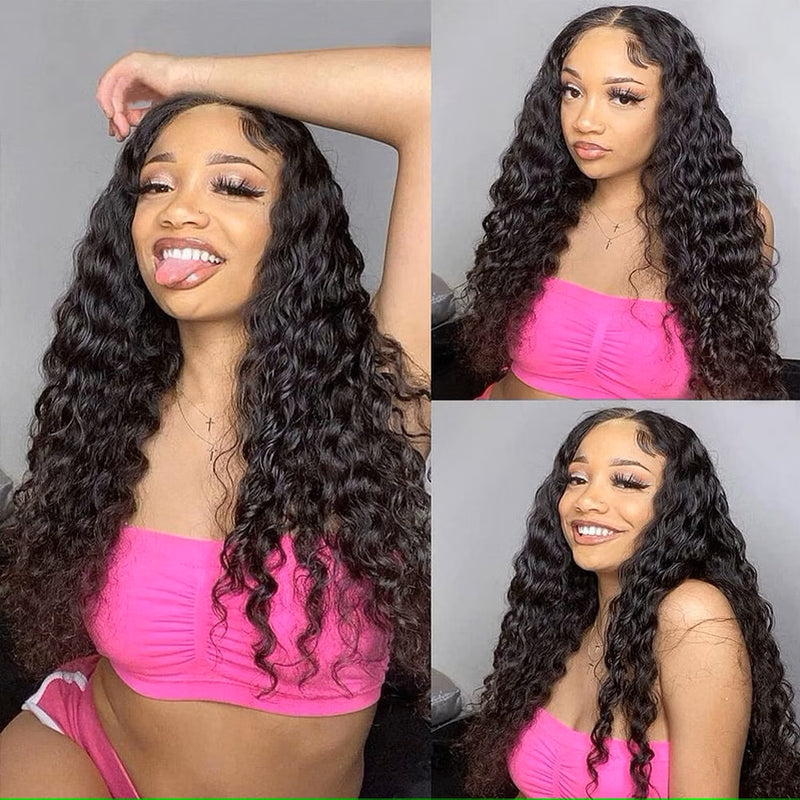 {50% Off} 13x4 Lace Front Loose Wave Wig Virgin Human Hair Frontal Wigs