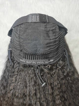 {LAST-PIECE-CLEARANCE} 3 IN 1 Half Wig Human Hair Drawstring Kinky Straight
