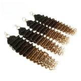 Soft Feather Crochet Braid Ombre Colored Human Hair Extensions