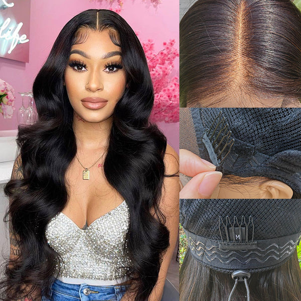 Upgraded Drawstring Dome Cap 3D Fitted Pre-Cut HD Lace Closure Wig Body Wave