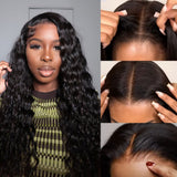 6x5 Drawstring Glueless Transparent Lace Closure Wig Loose Wave