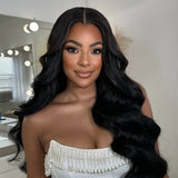 6x5 Drawstring Glueless Transparent Lace Closure Wig Body Wave