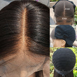 6x5 Drawstring Glueless Transparent Lace Closure Wig Straight
