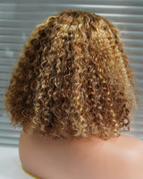 Imana | 13x6 Virgin Human Hair Highlight Curly Bob Lace Front Wig