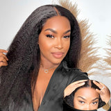 Upgraded Drawstring Dome Cap 3D Fitted Pre-Cut HD Lace Closure Wig Kinky