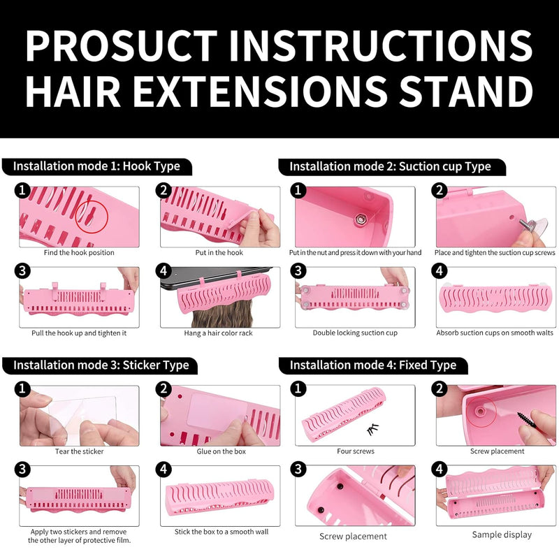 Hair Extension Holder and Hanger – Professional Hair Styling Tool and Extension Caddy