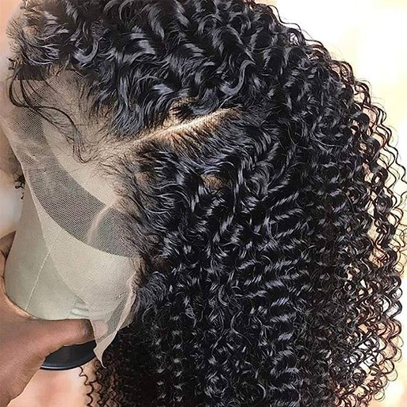 Flash Sale 4X4/13x4 Transparent Lace Wig 250% Human Hair Wig Kinky Curly