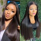 Double Drawn 250% Human Hair 4X4/13x4 Lace Wig Full End Straight Hair Bob Wig