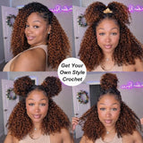 Soft Feather Crochet Braid Ombre Curly Human Hair Extensions