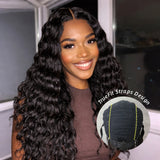 New TrueFit Drawstring 3D Fitted Pre-Cut HD Lace Closure Wig Loose Wave with Vertical Straps