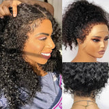 Skin Melt 360 Lace 4C Edge Invisible Adjustable Strap Delicate Hairline Human Hair Frontal Wig | Kinky Curly