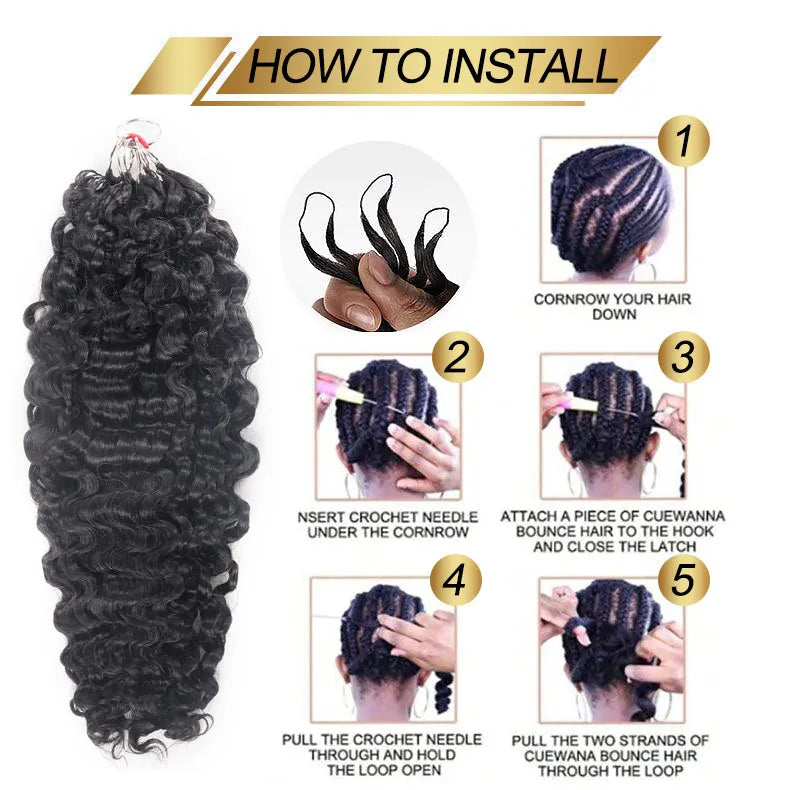 Soft Feather Crochet Braid Human Hair Extensions Burmese Curls