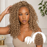 Soft Feather Crochet Braid Honey Blonde Human Hair Extensions