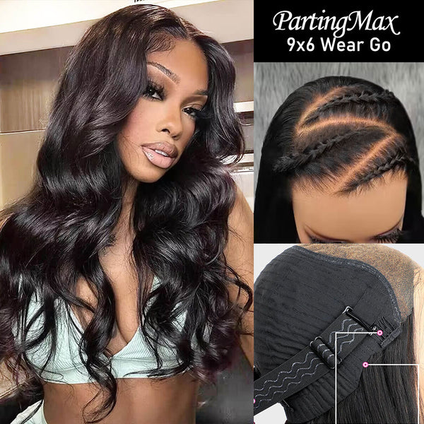 9x6 PartingMax HD Skin Melt Lace Wear Go Glueless Pre-cut Human Hair Lace Wig | Body Wave