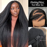 9x6 PartingMax HD Skin Melt Lace Wear Go Glueless Pre-cut Human Hair Lace Wig | Kinky