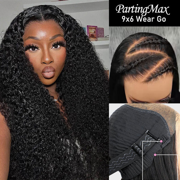 9x6 PartingMax HD Skin Melt Lace Wear Go Glueless Pre-cut Human Hair Lace Wig | Kinky Curly