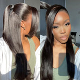Knot-Free 360 HD Skin Melt Lace Invisible Strap 2.0 Upgraded Human Hair Frontal Wig Light Yaki