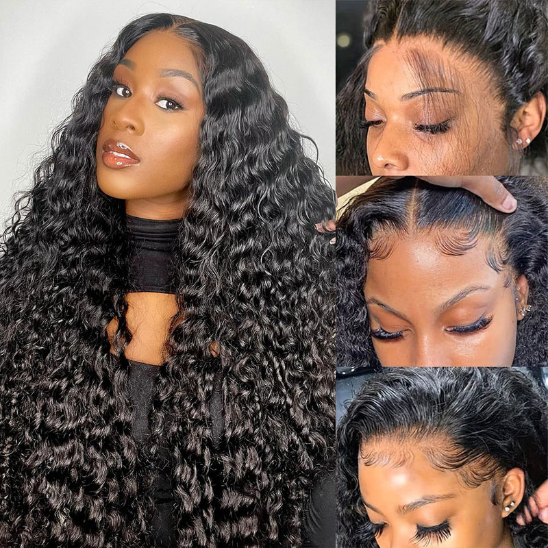 CLEARANCE 360 Lace Invisible Strap 250% Human Hair Lace Wig Burmese Curls